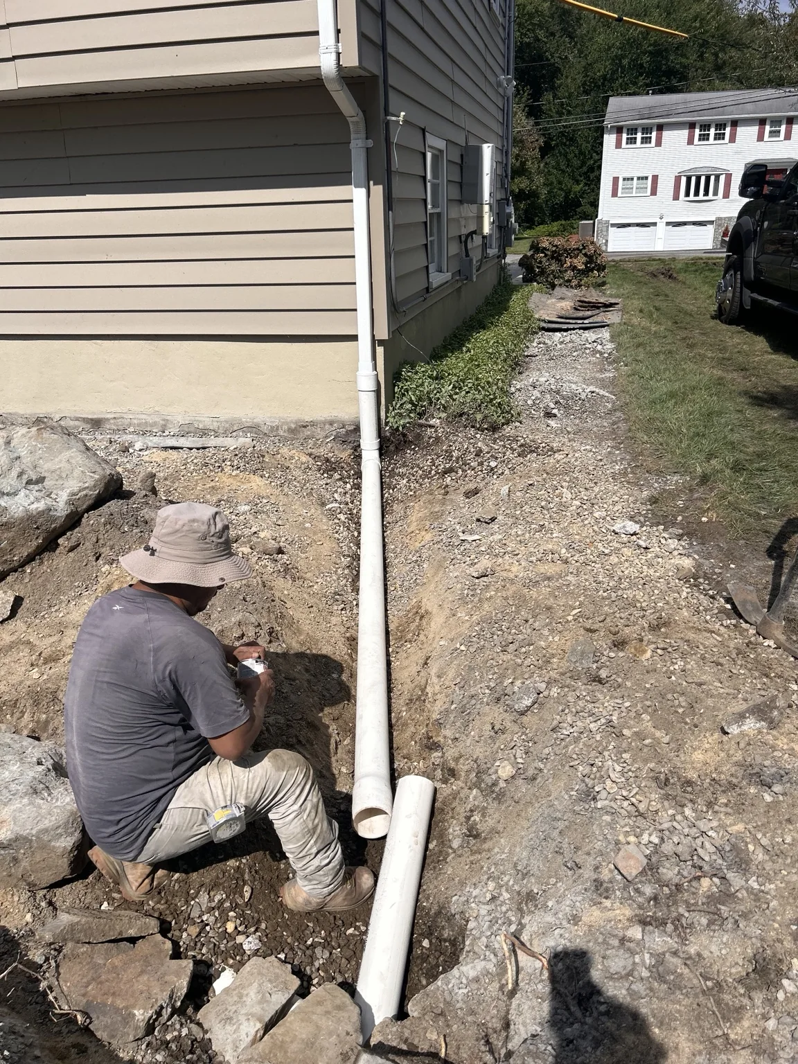 Drainage pipe installation